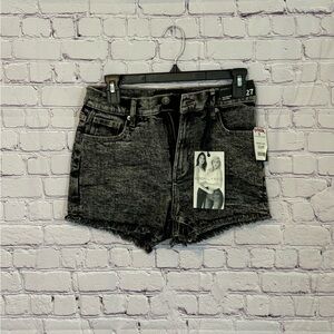 Kendall & Kylie Black Jean Shorts Distressed Hem